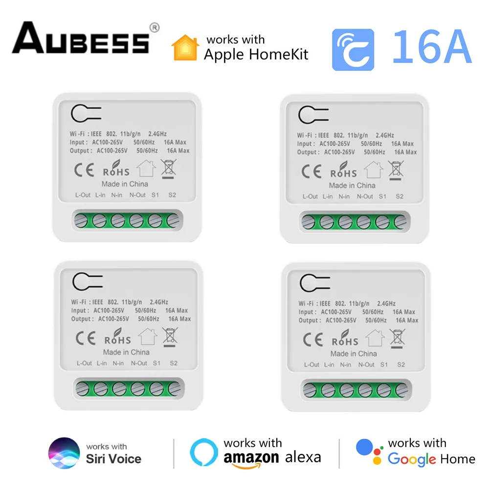 Homekit Wifi Smart Switch 16A Mini Smart Switch A 2 Vie Wifi Smart Relay Smart Home Funziona Con Cozylife Alexa Google Home Siri