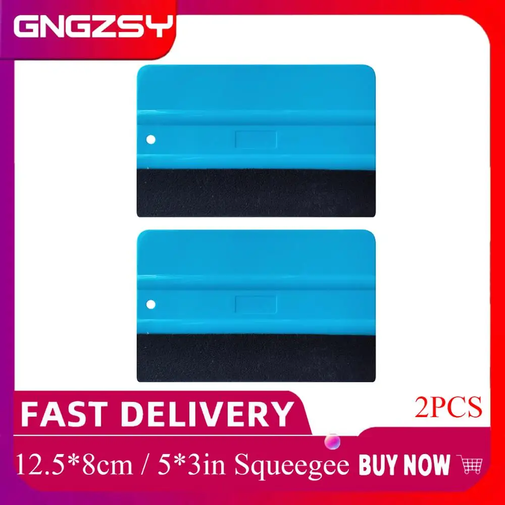 2Pcs 12.5*8Cm Adesivo Per Carta Da Parati Installazione Tergipavimento Auto Solar Window Film Applicazione Raschietto Morbido Con Bordo In Feltro Di T