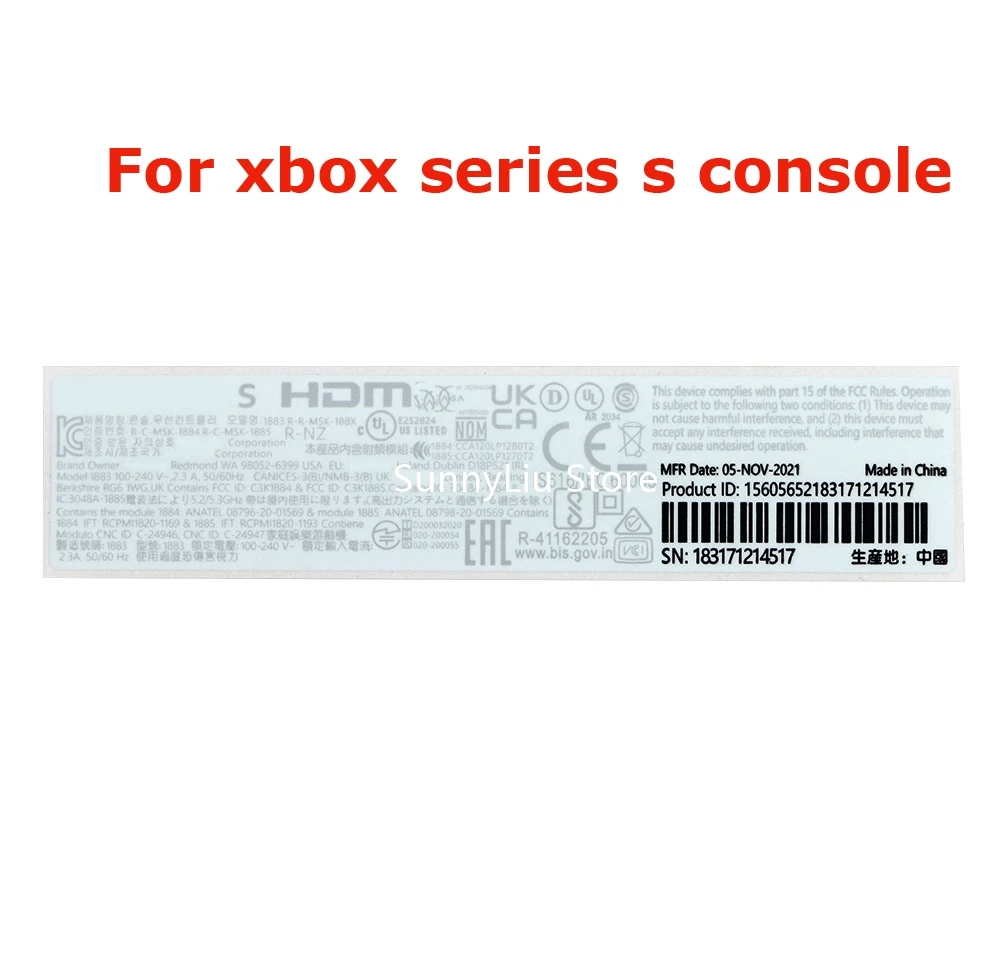 10Pcs Console Sticker Lable Seals Per Xbox Series S Console Housing Sticker Label Per Xbox Series S Console