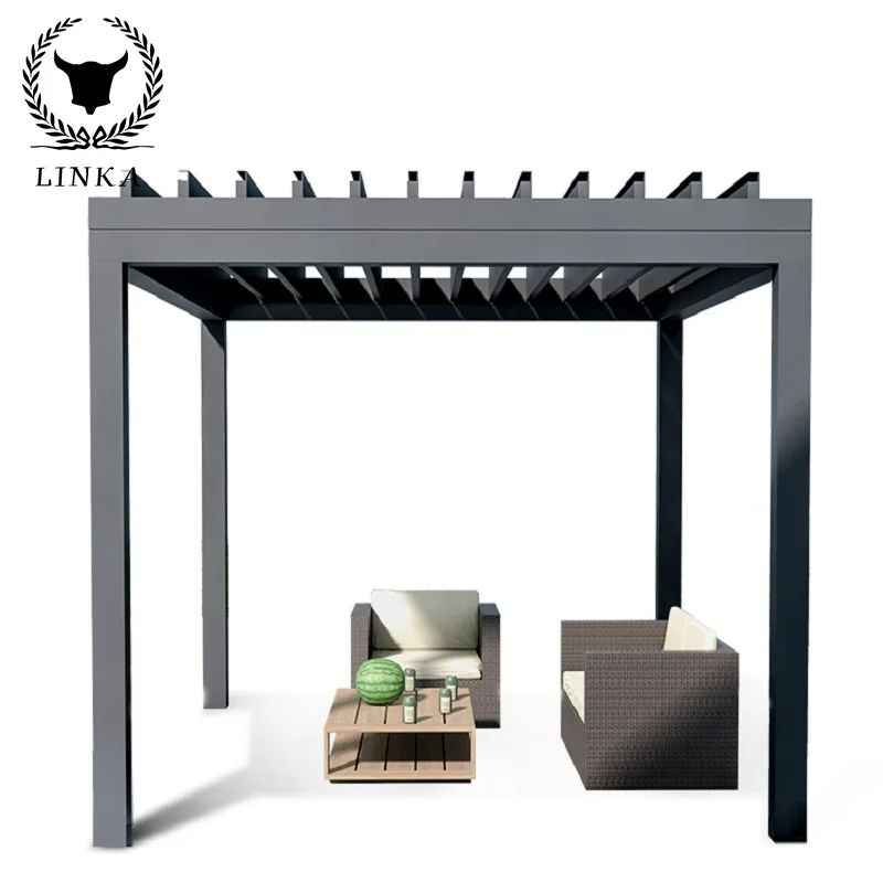 Case Case Prefabbricate Edifici Da Giardino 3X3M 4X3M 4X4M 6X3M 6X4M Modern Outdoor Alluminio Louvre Roof Pergola Pergole Pergula