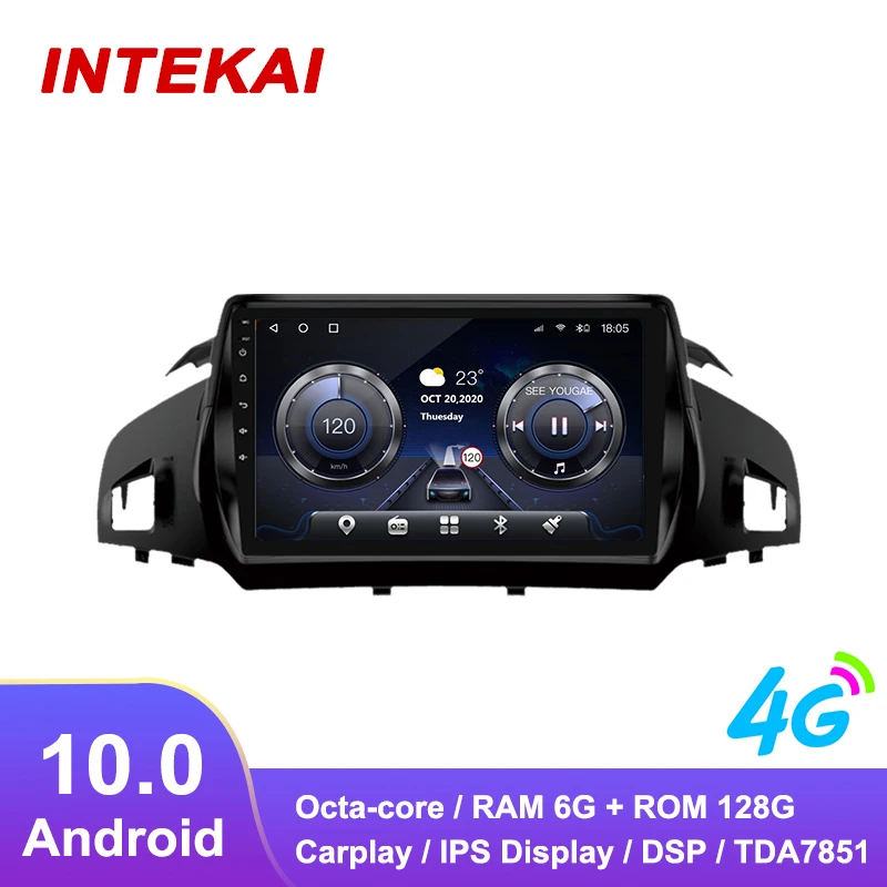 9 "Android 10.0 Autoradio Navigazione Gps Autoradio Lettore Multimediale Per Ford Kuga Escape C-Max 2013 2017 Unità Principale Stereo