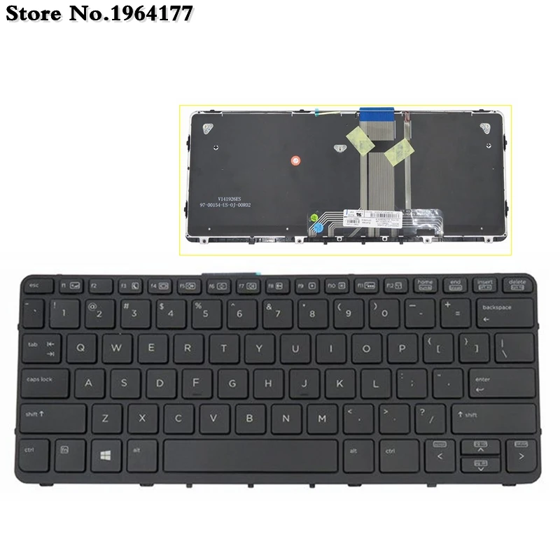 Us English Tastiera Retroilluminata Per Hp Pro X2 612 G1 Disposizione Degli Stati Uniti Tastiera Retroilluminata Con Cornice