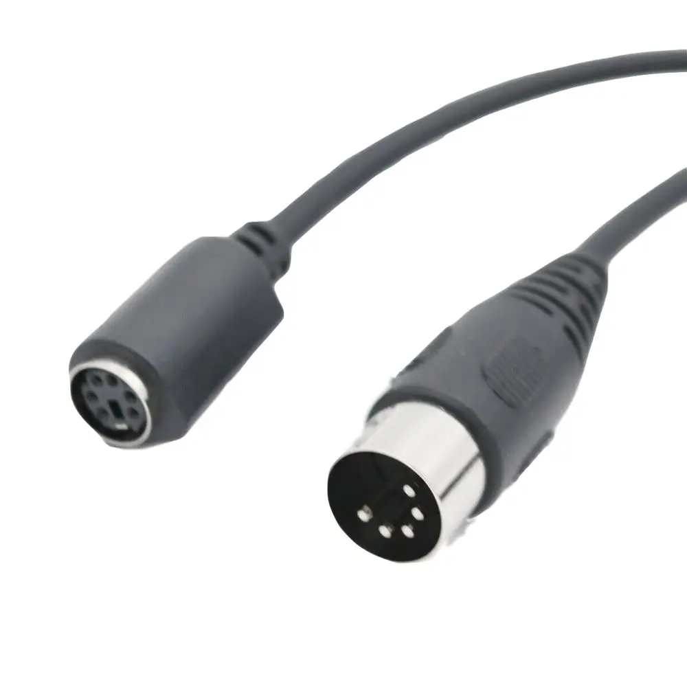 1Pc Din5 At Male To Mini Din6 Mdin6 Ps/2 Female Pc Mac Keyboard  Cord 6" Adapter Converter Cable