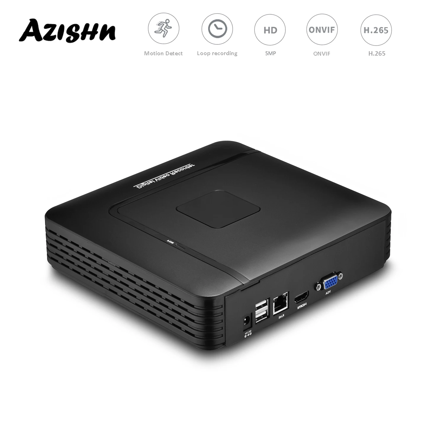 H.265 + Max 8Mp 4K Uscita Cctv Mini Nvr 16Ch /9 Ch 4K 8Mp Rilevamento Facciale Videoregistratore Di Sicurezza Rilevamento Del Movimento P2P Cctv Nvr