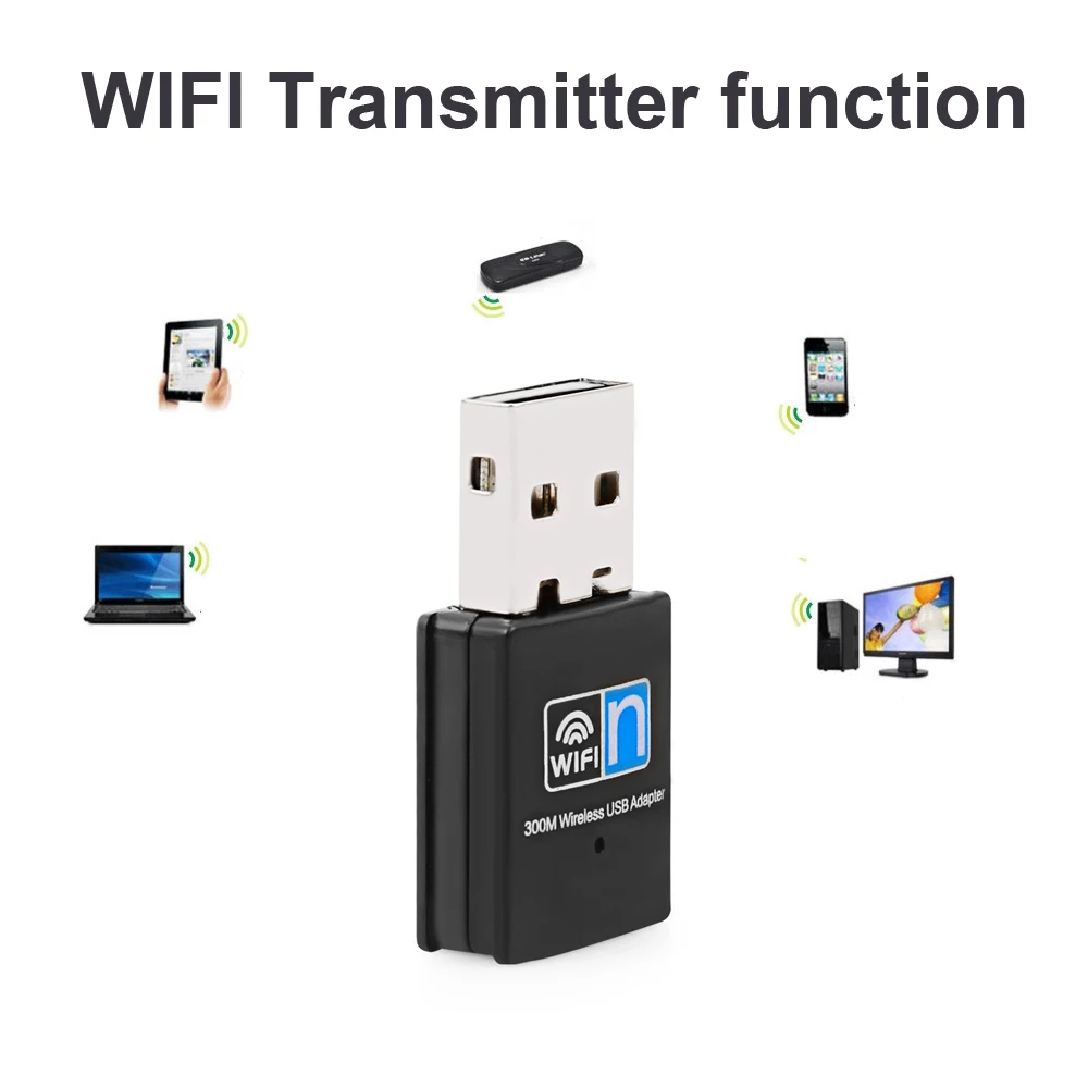 Mini Wireless Usb Wifi Adapter 802.11N 300Mbps Usb 2.0 Ricevitore Dongle Scheda Di Rete Per Desktop Laptop Windows Mac