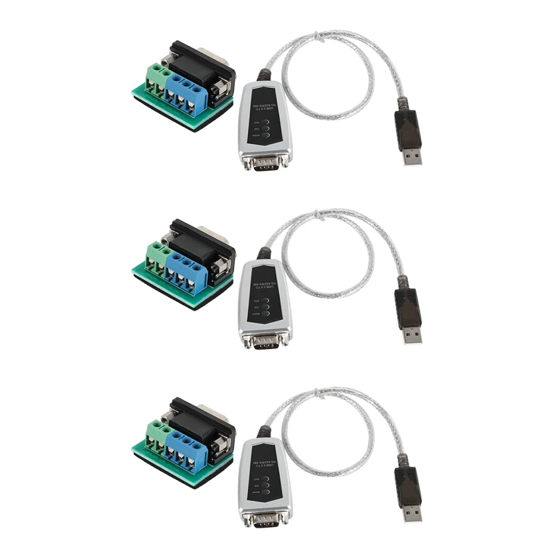 Top Deals 3X Usb To Rs485 Rs422 Serial Converter Adapter Cable Ftdi Chip For Windows 10 8 7,Xp And Mac