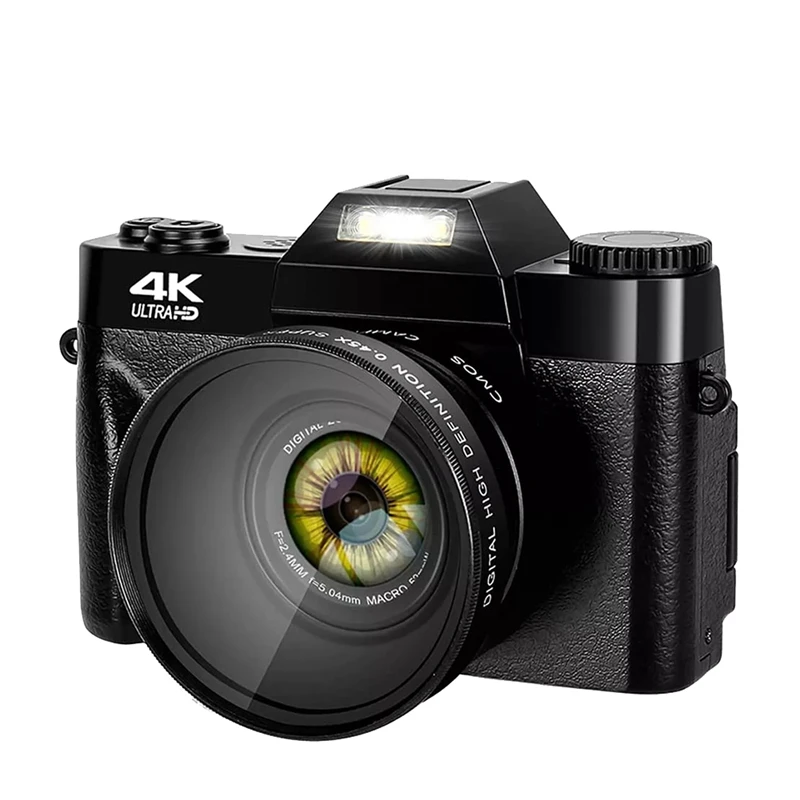 Fotocamera Fotografica Digitale 4K Wifi Web Cam Videoregistratore Vintage Con Obiettivo Grandangolare