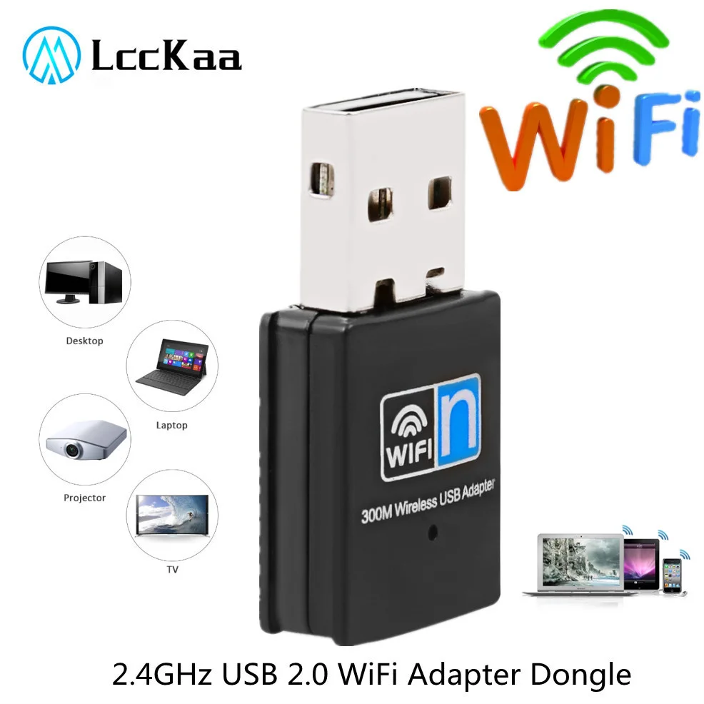 Lcckaa Mini Wireless Usb Wifi Adapter 802.11N 150/300Mbps Usb 2.0 Ricevitore Dongle Scheda Di Rete Per Desktop Laptop Windows Mac
