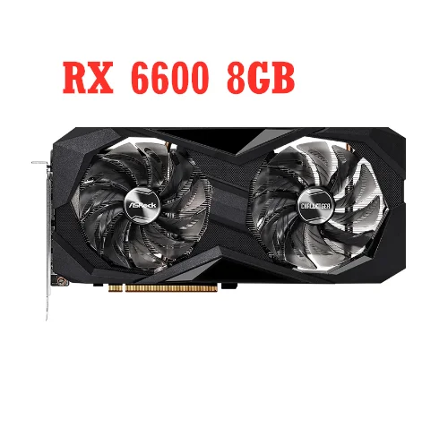 Asrock Amd Radeon Rx 6600 Challenger D 8Gb Gddr6 128-Bit Hdmi Dp Supporto Amd Scheda Madre Cpu Desktop Intel
