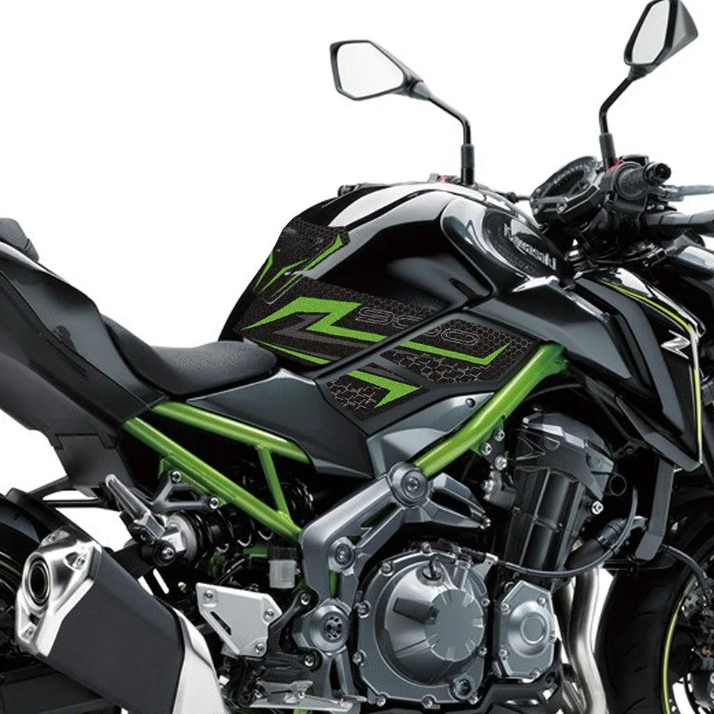 Per Kawasaki Z900 2022 Moto Tank Pad Protector Sticker Decalcomania Gas Knee Grip Tank Traction Pad Side