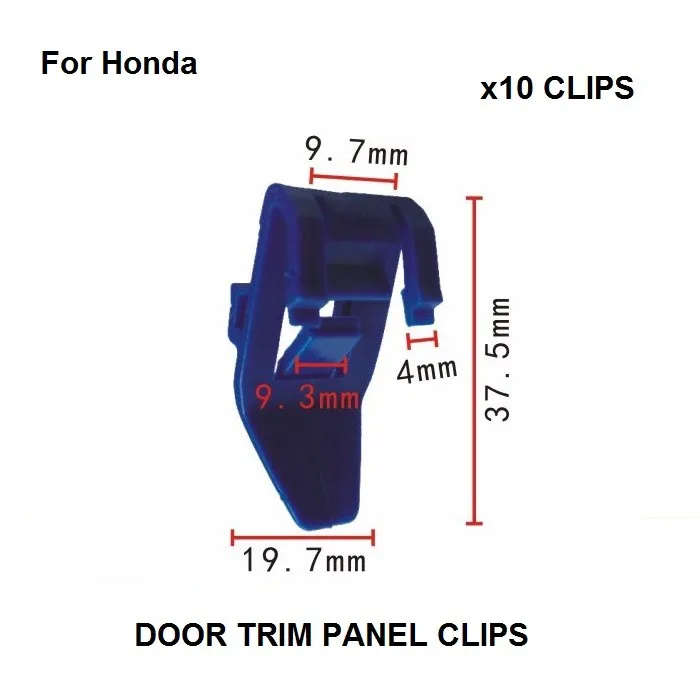 10X Per Honda Accord, Civic, Prelude, Odyssey E Del Sol Clip Anteriore & Rear Door Trim Pannello Di Fermo Per Acura Integra E Leggenda