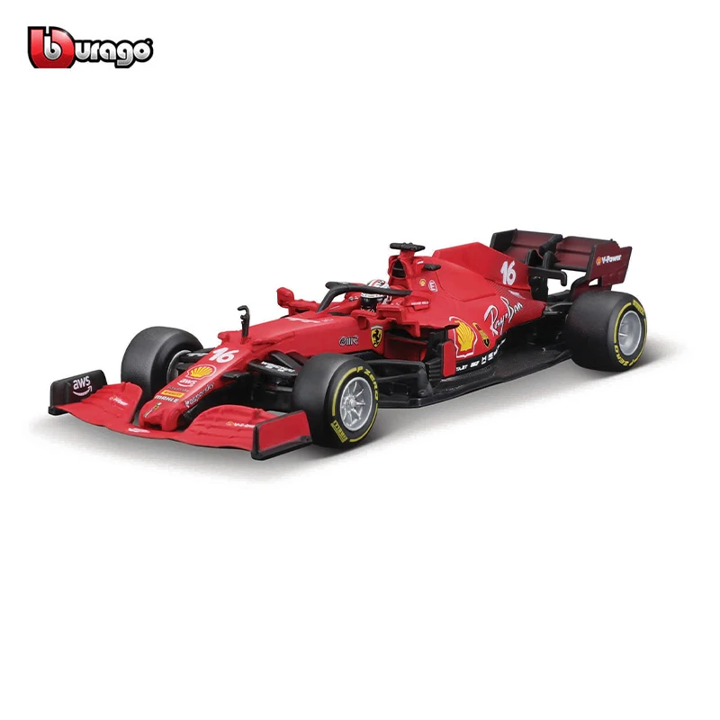 2021 Ferrari Sf21 Bburago Diecast 1:43 Car Metal F1 Model Car Formula One Toy Racing Car Formula 1 Alloy Toy Vehicle Collection