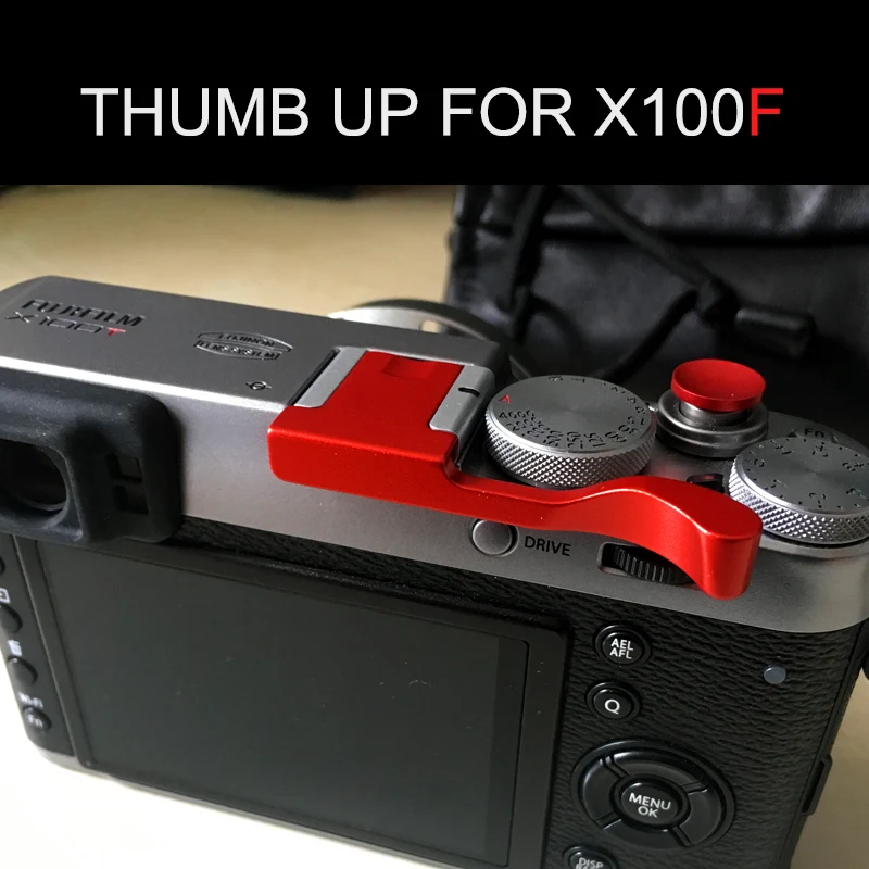 Colore Rosso Alluminio Pollice In Su Metallo Thumb Riposo Thumb Grip Per Fuji X100F Fujifilm X100F Copertura Del Pattino Caldo