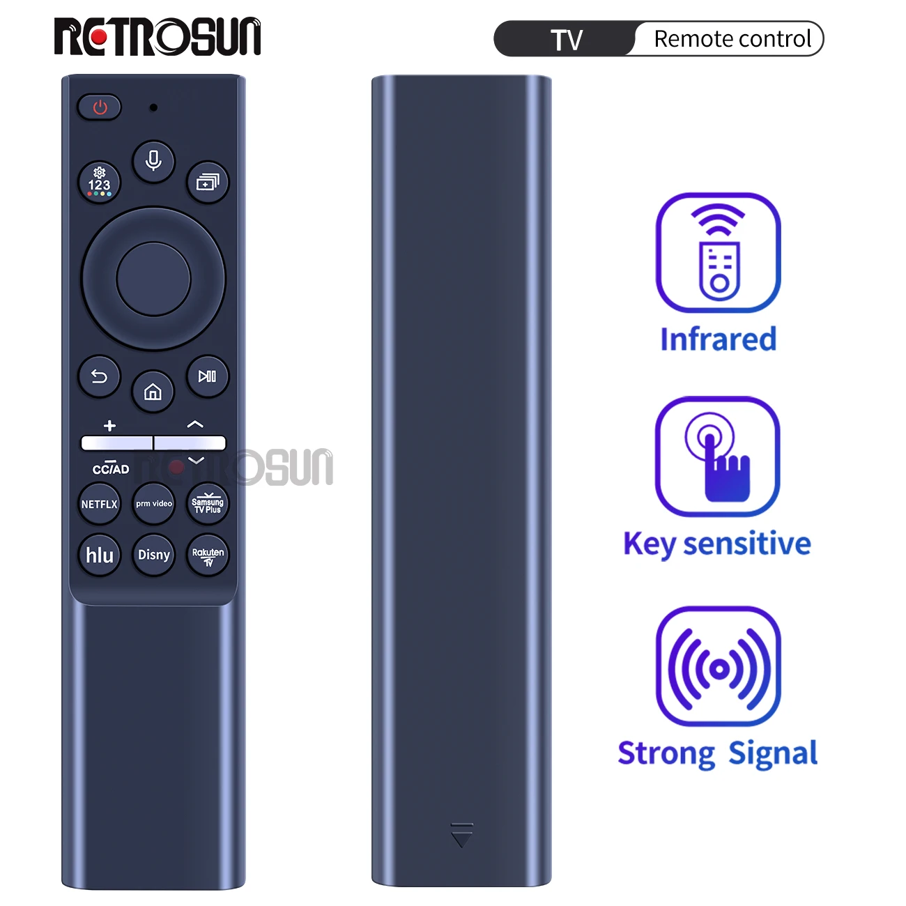 Telecomando Vocale Bluetooth Ir Universale Per Samsung Neo Led Qled 4K 8K Uhd Hdr Smart Tv