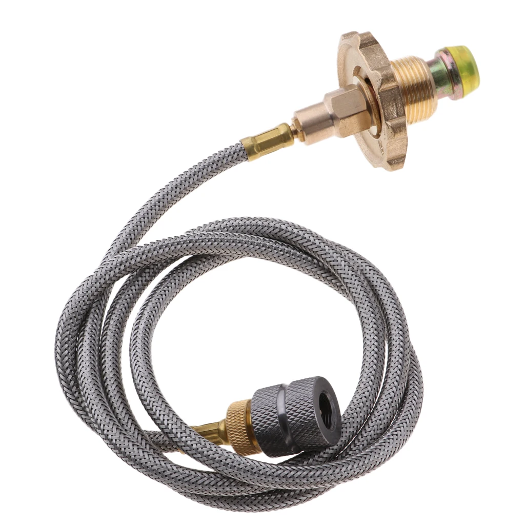 Outdoor Stufa A Gas Propano Refill Adattatore Bruciatore Gpl Cilindro Connettore Del Tubo Flessibile