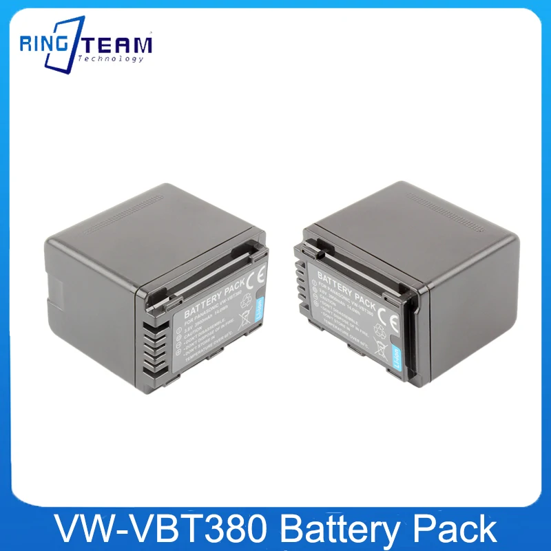 3900Mah Vw-Vbt380 Vw Vbt380 Vwvbt380 Vw-Vbt190 Batteria E Caricabatterie Per Panasonic Hc-V260 Hc-V380 Hc-V380Gk Hc-V770 Hc-V800