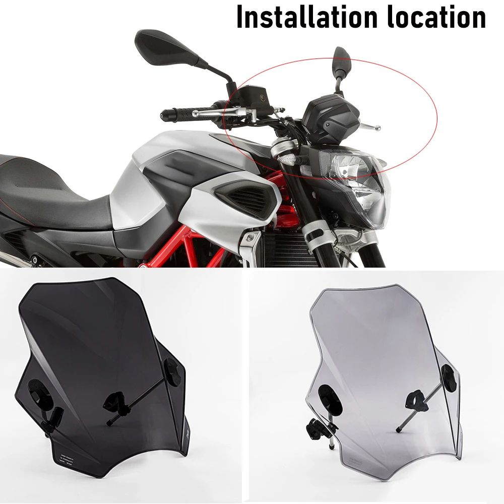 Mana850 Shiver 750 900 Parabrezza Parabrezza Regolabile Per Moto Per Aprilia Mana 850 Shiver 750 Shiver 900 2007 - 2021