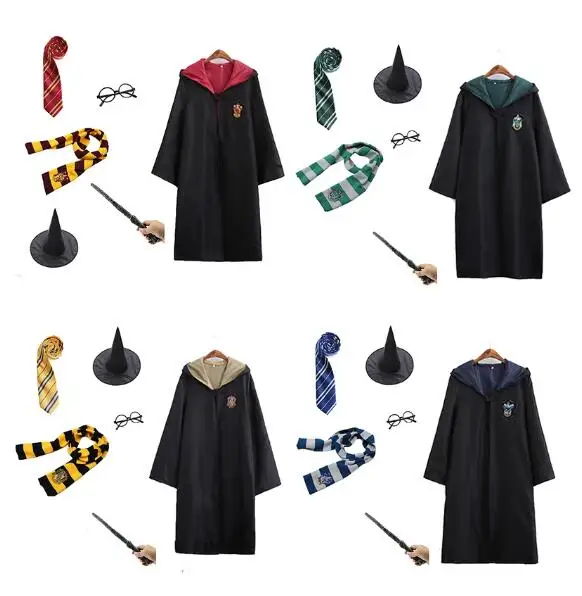 Hogwarts Potter Robe Hermione Granger Cape Mantello Ragazze Donne Halloween Mago Costume Cosplay