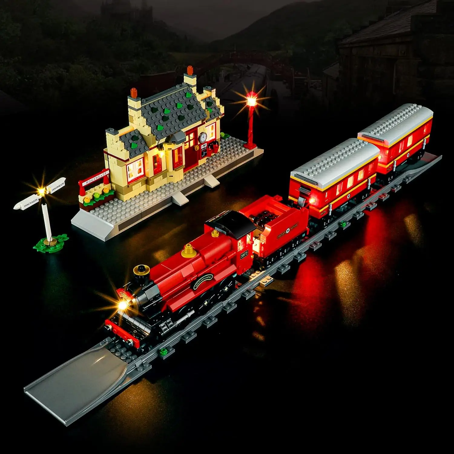 Hprosper 5V Luci A Led Per Harry Potter 76423 Stazioni Hogwarts Express E Hogsmeade (Non Includere Blocchi Di Costruzione Lego)