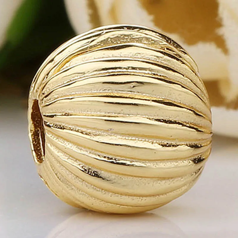 Original Organic Lines Shine Seeds Of Elegance Clip Lock Stopper Bead Fit 925 Sterling Silver Charm Bracciale Gioielli Fai Da Te