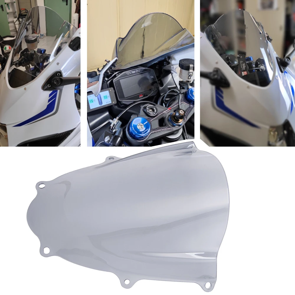 Parabrezza Moto Racing Parabrezza Per Suzuki Gsxr1000 Gsxr Gsx-R 1000 17-2021 2022 Gsx-R1000 Deflettore Vento Doppia Bolla