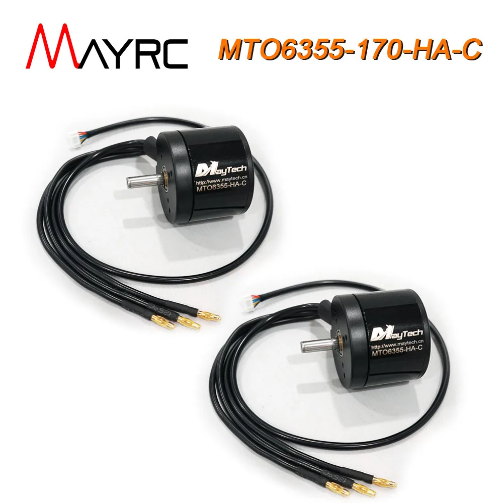 2 Pz Mayrc 6355 50Kv 170K 8Mm E 10Mm Albero Sigillato Motore Sensored Per Elettrico All Terrain Longboard Scooter Battlebot Robot