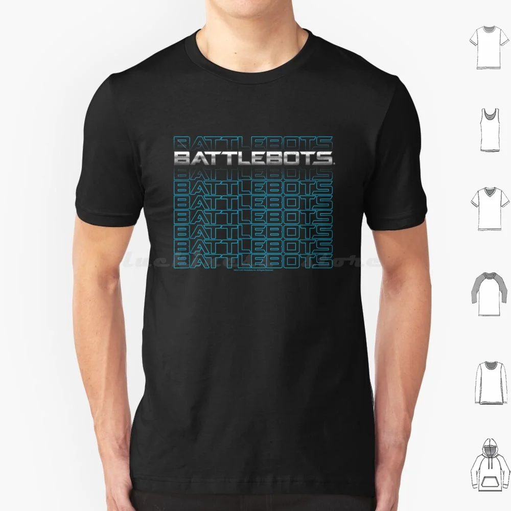 Battle Robots Logo Testo T Shirt Big Size 100% Cotone Battlebots Robot Battlebot Battle Bots Bots Battle Robot Wars