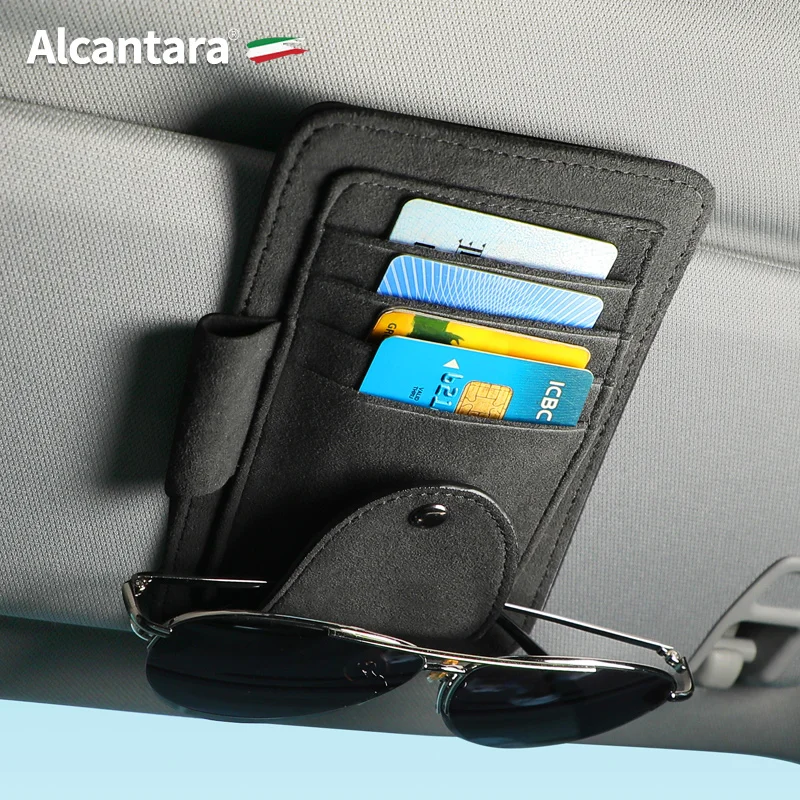 Car Sun Visiera Multifunzionale Bill Glasses Holder Clip Pacchetto Di Carte Di Grande Capacità Organizzare Porta Carte Per Peugeot 4008X 408 508L