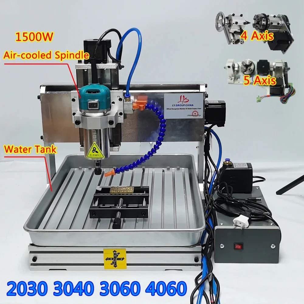 Lyf2030 3040 3060 4060 Macchina Per Incidere Di Cnc 1500W 3 Assi 4 Assi 5 Assi Cnc Router Di Legno Incisione Foratura E Fresatrice