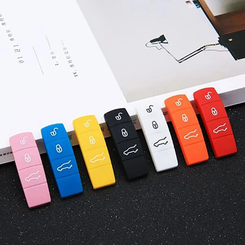 Key Color Center Middle Trim Shell Cover Decal + Rubber Button Pad Per Porsche 911 918 Panamera Macan Cayenne Cayman Boxster