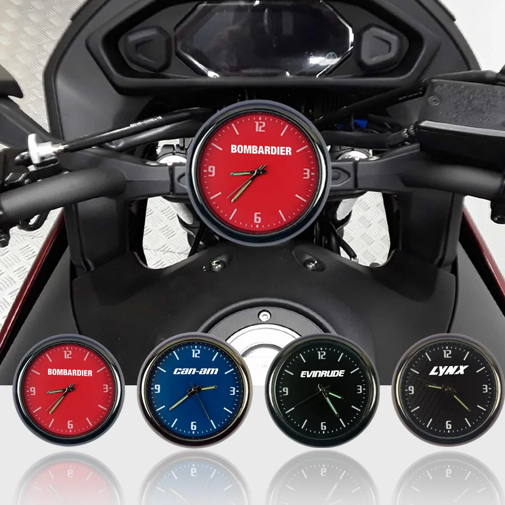 Orologio Da Decorazione Per Moto Scooter Da Esterno Luminoso Orologio Al Quarzo Stick-On Per Bombardier Brp Can-Am Evinrude Lynx Rotax Sea-Doo