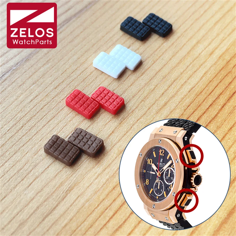 Orologio Pusher Toppa Di Perle Di Gomma Per Hub Hublot Big Bang 44Mm Cronografo Orologio Pulsante