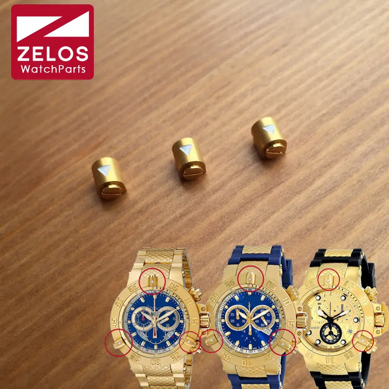 3 Pezzi/Set Acciaio Oro Metallo Grana Terreni Orologio Lunetta Parti Per Inita Subaqua Noma Iii Cassa Dell'Orologio 5515 11833 15801 14501 5403