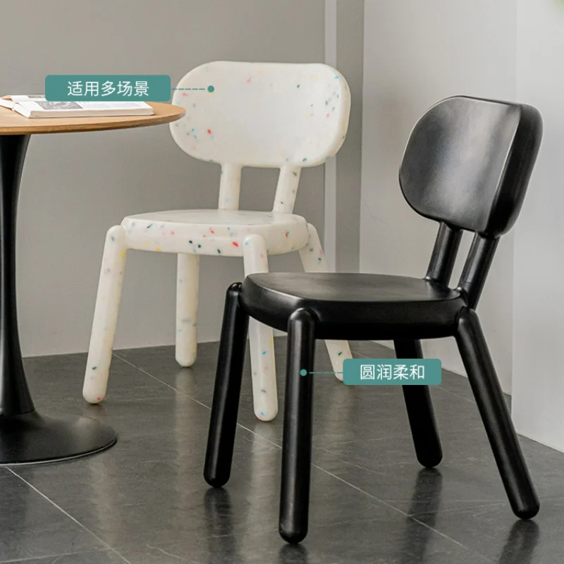 Sedia Da Pranzo In Plastica Sedie Creative Per La Casa Piccola Famiglia Negozio Di Tè Al Latte Sedia Per Il Tempo Libero Silla Nordicas Sedia Nera Cha