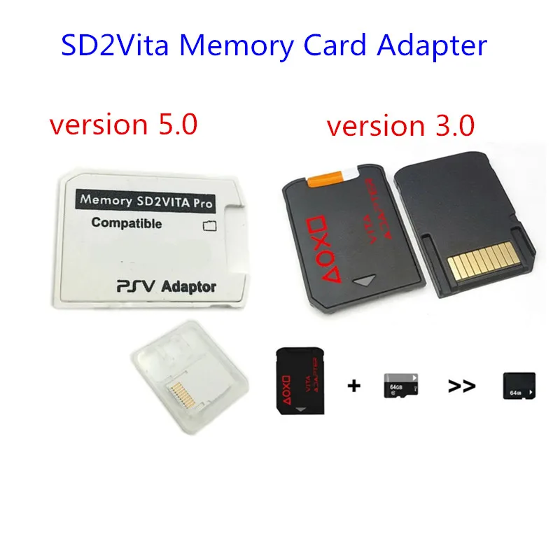 3.0 Sd2Vita Per Ps Vita Sd2Vita 5.0 Adattatore Per Scheda Di Memoria Per Psvita Psv1000 2000 Scheda Di Gioco 3.60 Sistema 256Gb Micro Sd Card