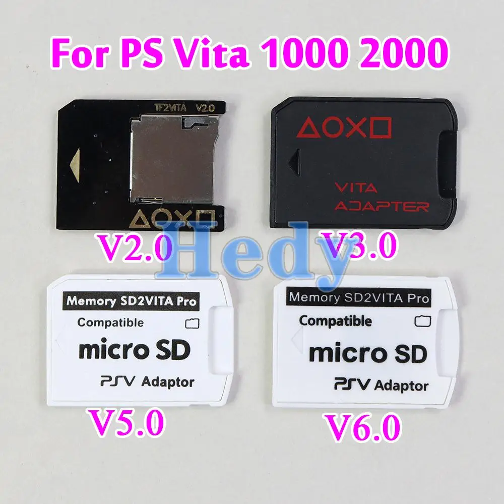 1Pc Versione V2 V3 V5 V6 5.0 6.0 Per Adattatore Per Scheda Di Gioco Psvita Al Convertitore Micro Sd/Tf Sd2Vita Caricamento Rapido Per Psv 1000 2000