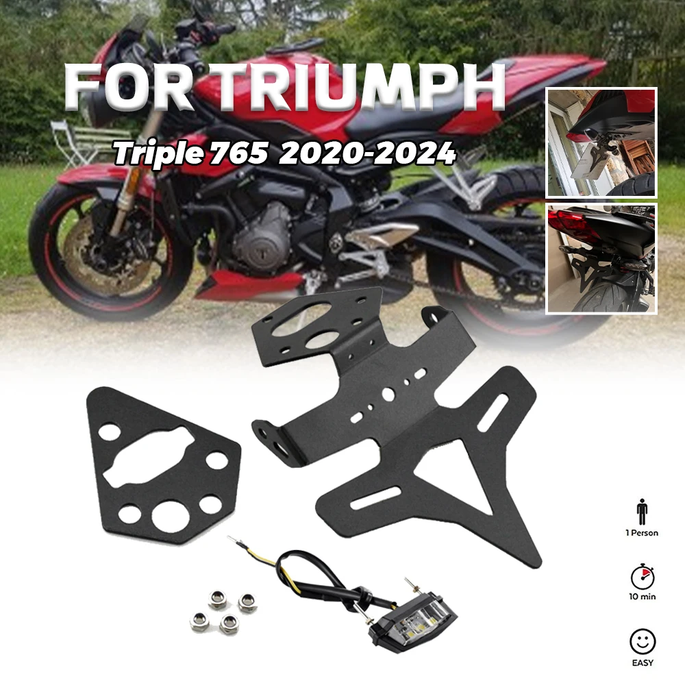 Mtkracing Per Triumph Street Triple 765 Triple-765 Triple Tail Tidy Fender Supporto Posteriore Targa Telaio Scheda Posteriore 2020-2024