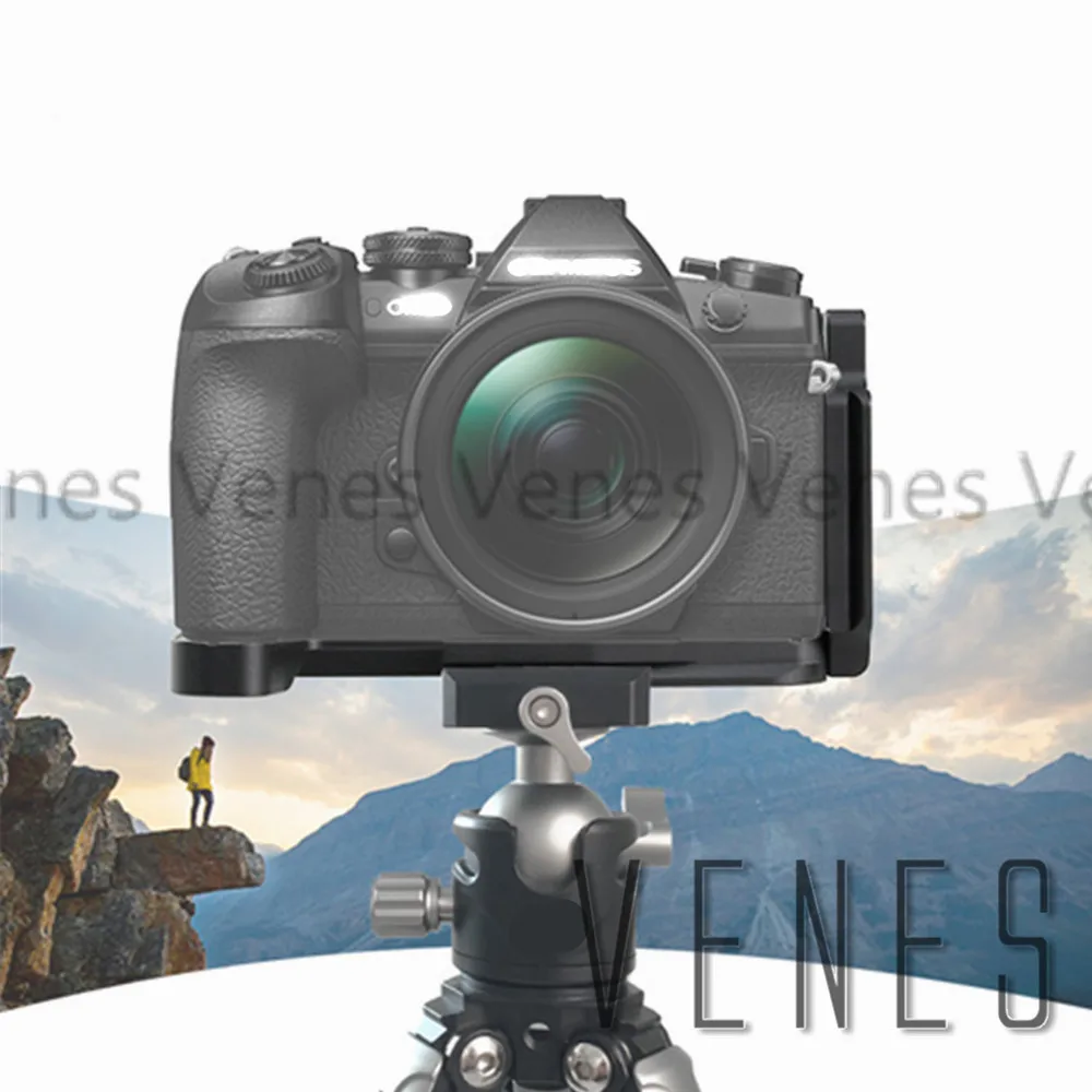 Venes A Sgancio Rapido Tipo L Piastra Verticale Verticale Della Staffa Con Impugnatura A Mano Per Olympu O-Md E-M1 Ii Omd Em1 Mark Ii