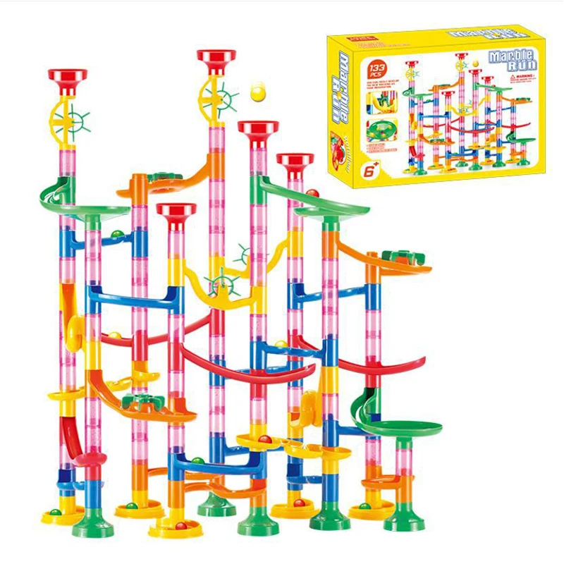 Marble Run Building Blocks Slide Toys For Children Diy Track Pipe Blocks Maze Balls Creatività Costruttore Giocattoli Educativi Per Bambini