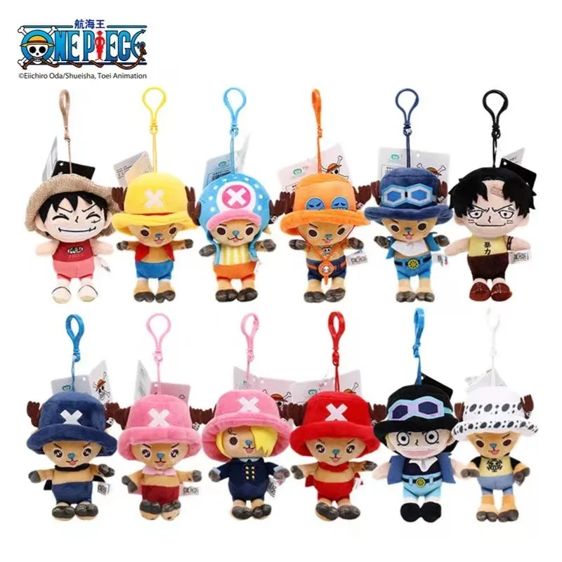 Cartone Animato One Piece Monkey D Rufy Chopper Doll Ciondolo Peluche Sabo Action Figures Peluche Zaino Fascino Giocattoli Di Peluche