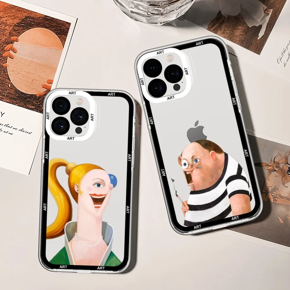 Custodia Per Telefono George Condo Art Per Samsung S20 S21 S22 S23 Ultra Plus Lite Custodia Trasparente