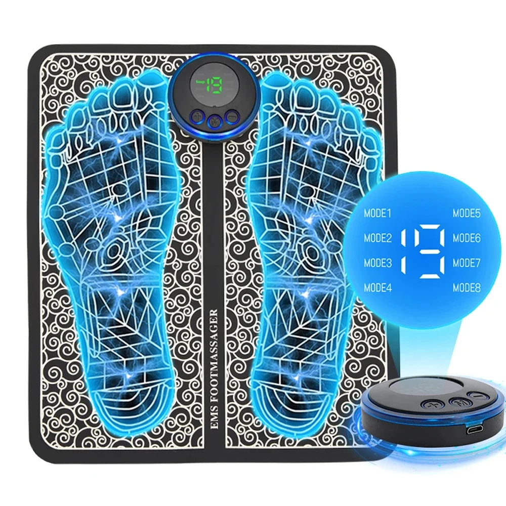 Ems Foot Massager Mat Electric Tens Feet Massager Pad Tappetino Da Massaggio Pieghevole Stimolazione Muscolare Fisioterapia Fisioterapia Fisica Salud