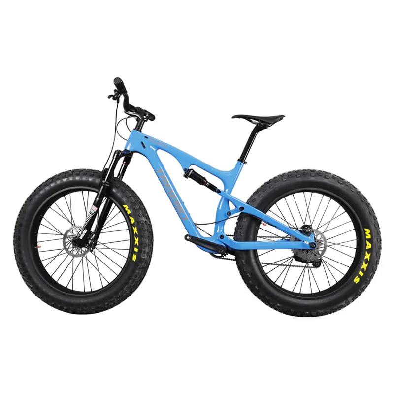 Carbon Full Suspension Fatbike 26Er Mountain Mtb Snow Bike Bsa 16 18 20 Pollici