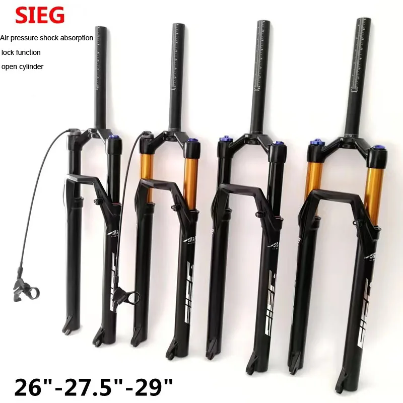 Mtb Air Fork Suspension Solo Air Bike Sospensione Anteriore Sospensione Anteriore 26/27.5/29Er Bici Dritta/Conica Quickrelease