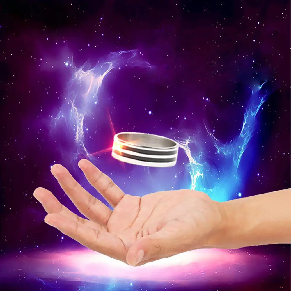 Magic Floating Ring Trucchi Magici Mano Invisibile Magic Gimmick Magician Rings Stage Magic Illusion Mentalism Magic Toys Funny