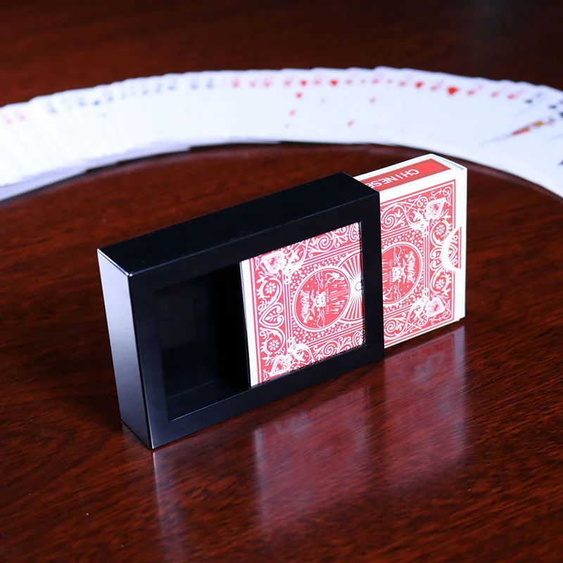 Deluxe Vanishing Card Box Di Kupper Magic Deck Scomparsa Card Case Fun Poker Vanishing Case Close Up Magic Trick Box