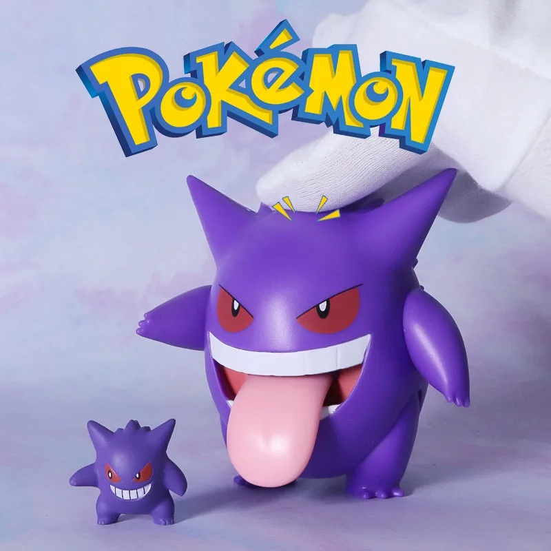 Pokemon Figure Toys Ash Ketchum Gengar Sticks Out His Tongue Action Figure Toy Gift