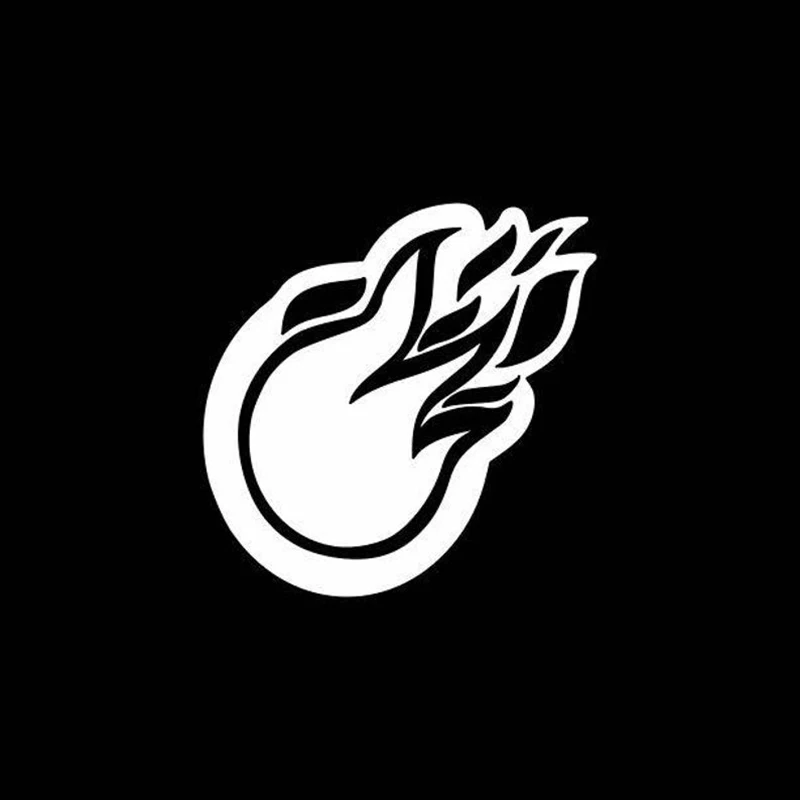 Nero/Bianco Fireball Flame Decal Impermeabile Rimovibile Art Modern Rear Parabrezza Decor Car Window S1021