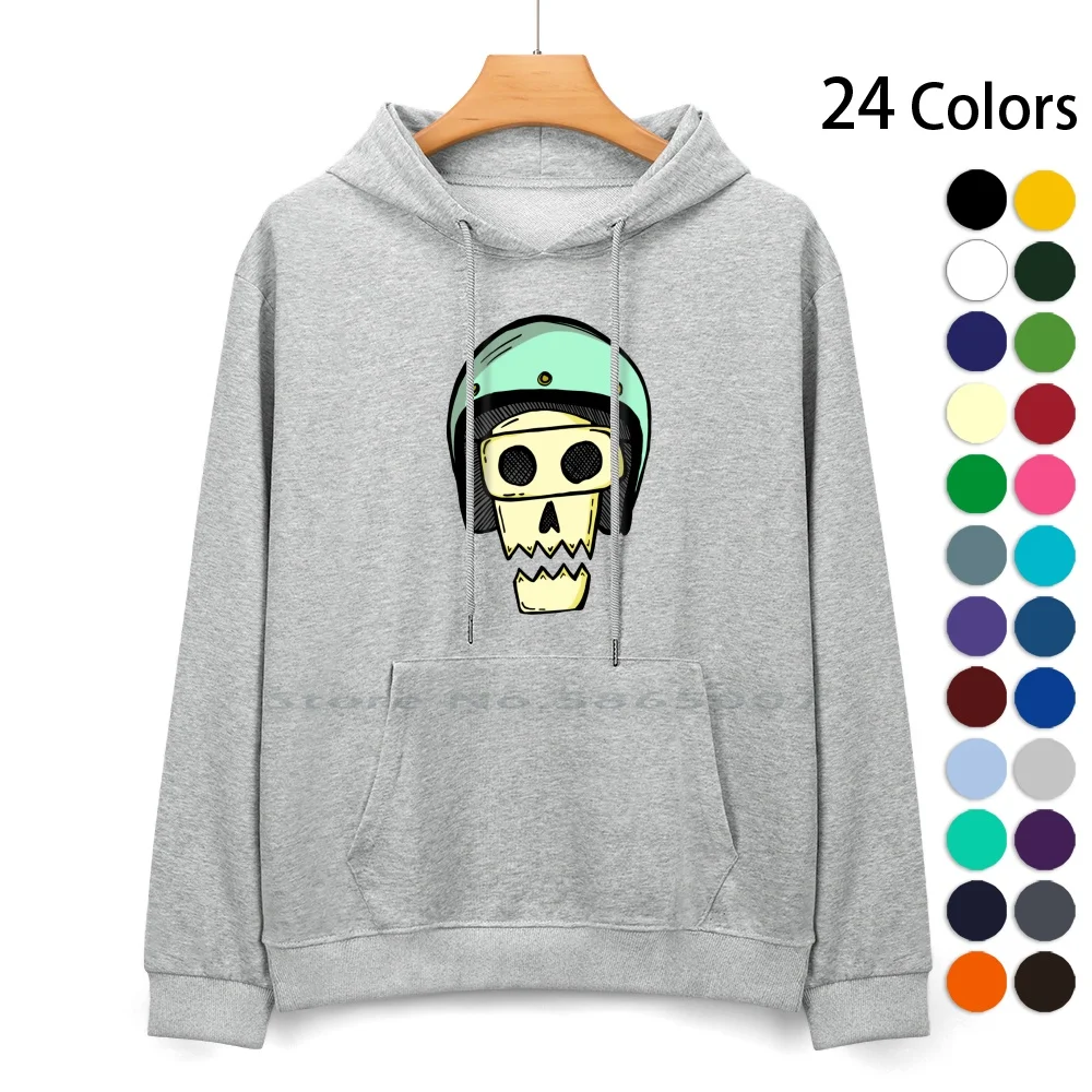 Custom 500 Skull Pure Cotton Felpa Con Cappuccio Maglione 24 Colori Moto Bike Engine Helmet Custom 500 Bell Biltwell Open Face Braaap