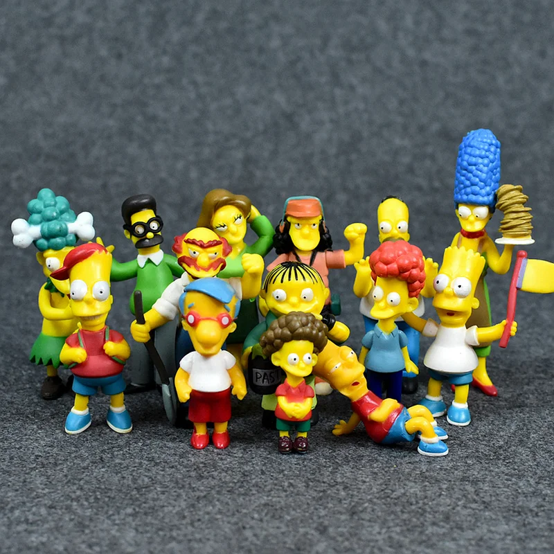 Disney Simpsons Cartoon Action Figures Toys Funny Homer Marge Bart Mini Figurine Modello Di Bambola In Pvc Giocattolo Per Bambini Regalo Di Compleanno